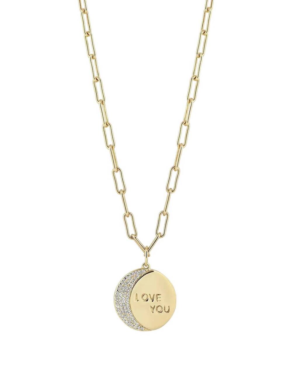 NEW ELA RAE women's love you to the moon and back necklaces in gold